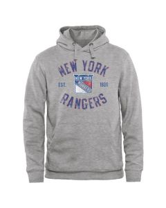 New York Rangers Heritage Pullover Hoodie Ash