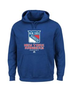 New York Rangers Majsetic Critical Victory VIII Pullover Hoodie Royal Blue