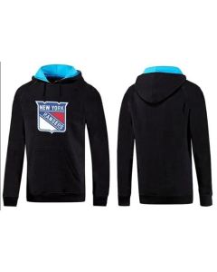 New York Rangers Pullover Hoodie Black & Blue