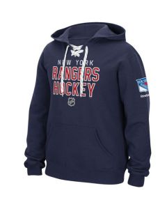 New York Rangers Reebok Stitch Em Up Lace Hoodie Blue