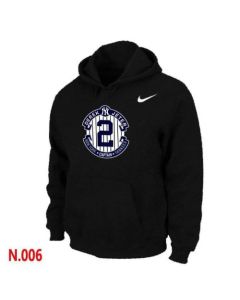 New York Yankees #2 Derek Jeter Official Final Season Commemorative Logo Pullover Hoodie Black