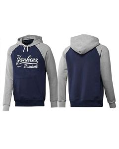 New York Yankees Pullover Hoodie Dark Blue & Grey
