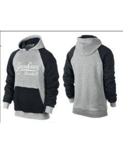 New York Yankees Pullover Hoodie Dark Grey & Black