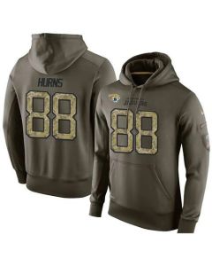 NFL Men's Jacksonville Jaguars #88 Allen Hurns Stitched Green Olive Salute To Service KO Performance Hoodie