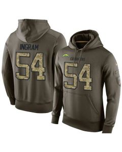 NFL Men's San Diego Chargers #54 Melvin Ingram Stitched Green Olive Salute To Service KO Performance Hoodie