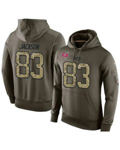 NFL Men's Tampa Bay Buccaneers #83 Vincent Jackson Stitched Green Olive Salute To Service KO Performance Hoodie