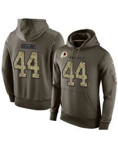 NFL Men's Washington Redskins #44 John Riggins Stitched Green Olive Salute To Service KO Performance Hoodie