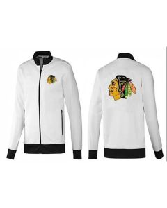 NHL Chicago Blackhawks Zip Jackets White-1