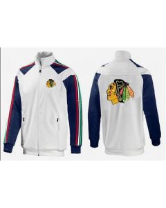 NHL Chicago Blackhawks Zip Jackets White-2