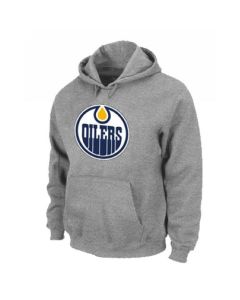 NHL Edmonton Oilers Big & Tall Logo Pullover Hoodie Grey