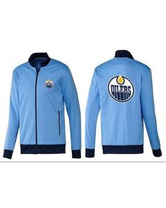 NHL Edmonton Oilers Zip Jackets Light Blue