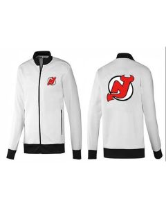 NHL New Jersey Devils Zip Jackets White-1