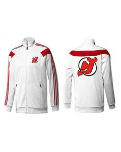 NHL New Jersey Devils Zip Jackets White-2
