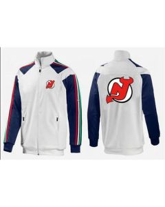 NHL New Jersey Devils Zip Jackets White-3