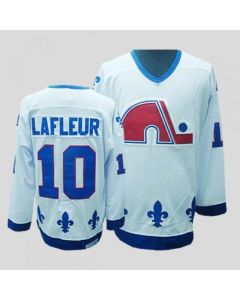 Nordiques #10 Guy Lafleur Stitched CCM Throwback White NHL Jersey