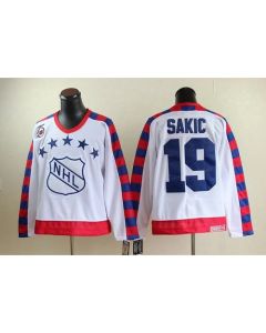 Nordiques #19 Joe Sakic White All Star CCM Throwback 75TH Stitched NHL Jersey