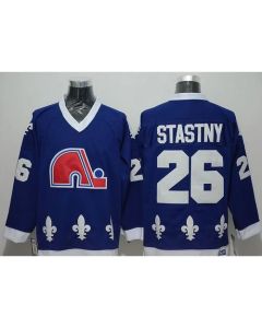 Nordiques #26 Peter Stastny Blue CCM Throwback Stitched NHL Jersey