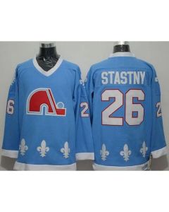 Nordiques #26 Peter Stastny Light Blue CCM Throwback Stitched NHL Jersey