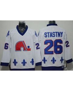 Nordiques #26 Peter Stastny White CCM Throwback Stitched NHL Jersey