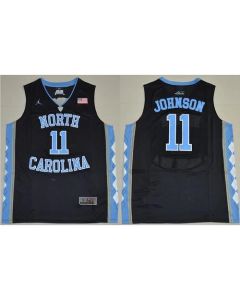North Carolina #11 Brice Johnson Black Basketball Stitched NCAA Jersey