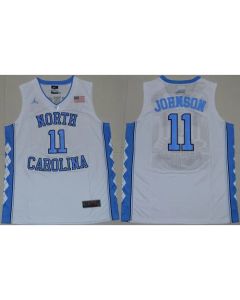North Carolina #11 Brice Johnson White Basketball Stitched NCAA Jersey