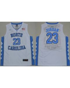 North Carolina #23 Michael Jordan White Stitched NCAA Jersey