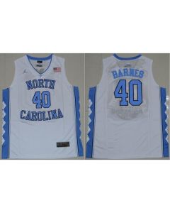 North Carolina #40 Harrison Barnes White Stitched NCAA Jersey
