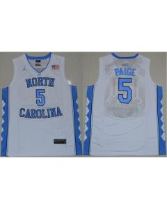 North Carolina #5 Marcus Paige White Basketball Stitched NCAA Jersey