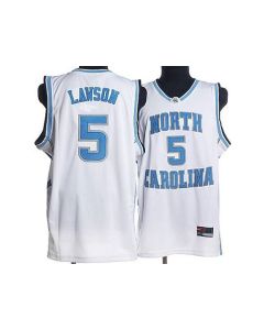 North Carolina #5 Ty Lawson White Stitched NCAA Jersey