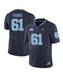 North Carolina #61 Diego Pounds Navy Stitched NCAA Jersey