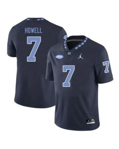 North Carolina #7 Sam Howell Navy Stitched NCAA Jersey