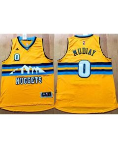 Nuggets #0 Emmanuel Mudiay Yellow Alternate Stitched NBA Jersey