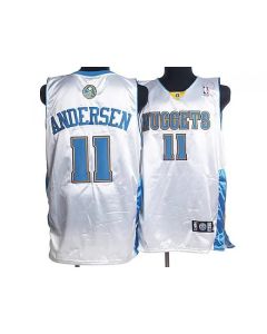 Nuggets #11 Chris Andersen Stitched White NBA Jersey