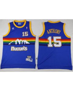 Nuggets #15 Carmelo Anthony Light Blue Hardwood Classics Swingman Stitched NBA Jersey