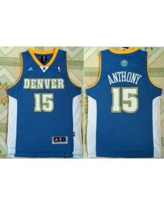 Nuggets #15 Carmelo Anthony Stitched Baby Blue NBA Jersey