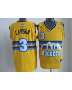 Nuggets #3 Ty Lawson Yellow Swingman Throwback Stitched NBA Jersey