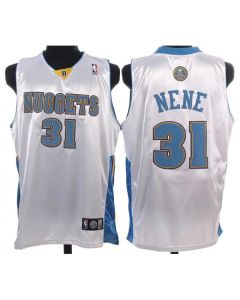 Nuggets #31 Nene Hilario Stitched White NBA Jersey
