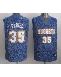 Nuggets #35 Kenneth Faried Dark Blue Crazy Light Stitched NBA Jersey