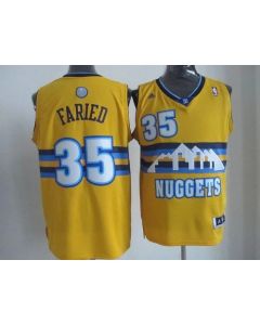 Nuggets #35 Kenneth Faried Yellow Alternate Stitched NBA Jersey