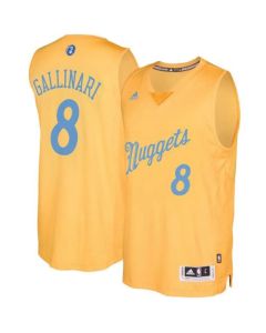 Nuggets #8 Danilo Gallinari Gold 2016-2017 Christmas Day Stitched NBA Jersey
