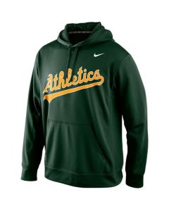 Oakland Athletics Men's KO Wordmark Perfomance Green MLB Hoodie