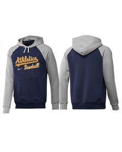 Oakland Athletics Pullover Hoodie Burgundy Blue & Grey