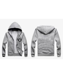 Oakland Raiders Authentic Logo Hoodie Grey
