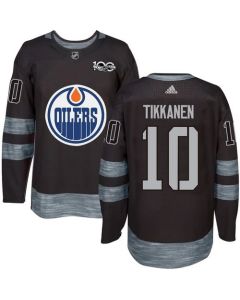 Oilers #10 Esa Tikkanen Black 1917-2017 100th Anniversary Stitched NHL Jersey