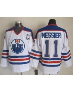 Oilers #11 Mark Messier White CCM Throwback Stitched NHL Jersey