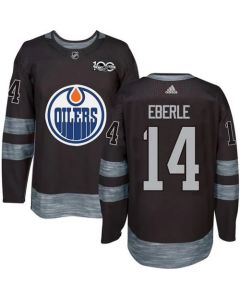 Oilers #14 Jordan Eberle Black 1917-2017 100th Anniversary Stitched NHL Jersey