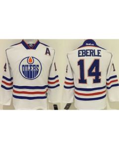 Oilers #14 Jordan Eberle White Stitched Youth NHL Jersey