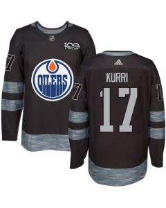 Oilers #17 Jari Kurri Black 1917-2017 100th Anniversary Stitched NHL Jersey