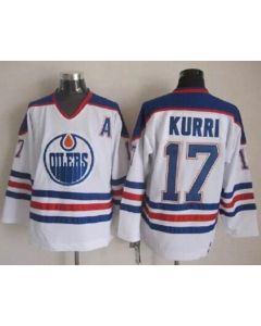 Oilers #17 Jari Kurri White CCM Throwback Stitched NHL Jersey