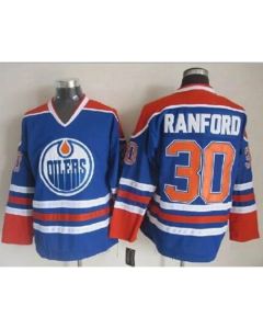 Oilers #30 Bill Ranford Light Blue CCM Throwback Stitched NHL Jersey